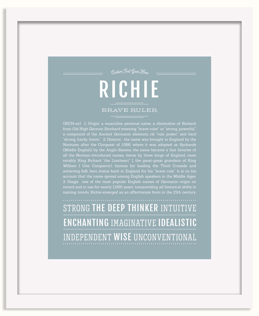 Frame Options | Powder Blue | White Frame, Matted