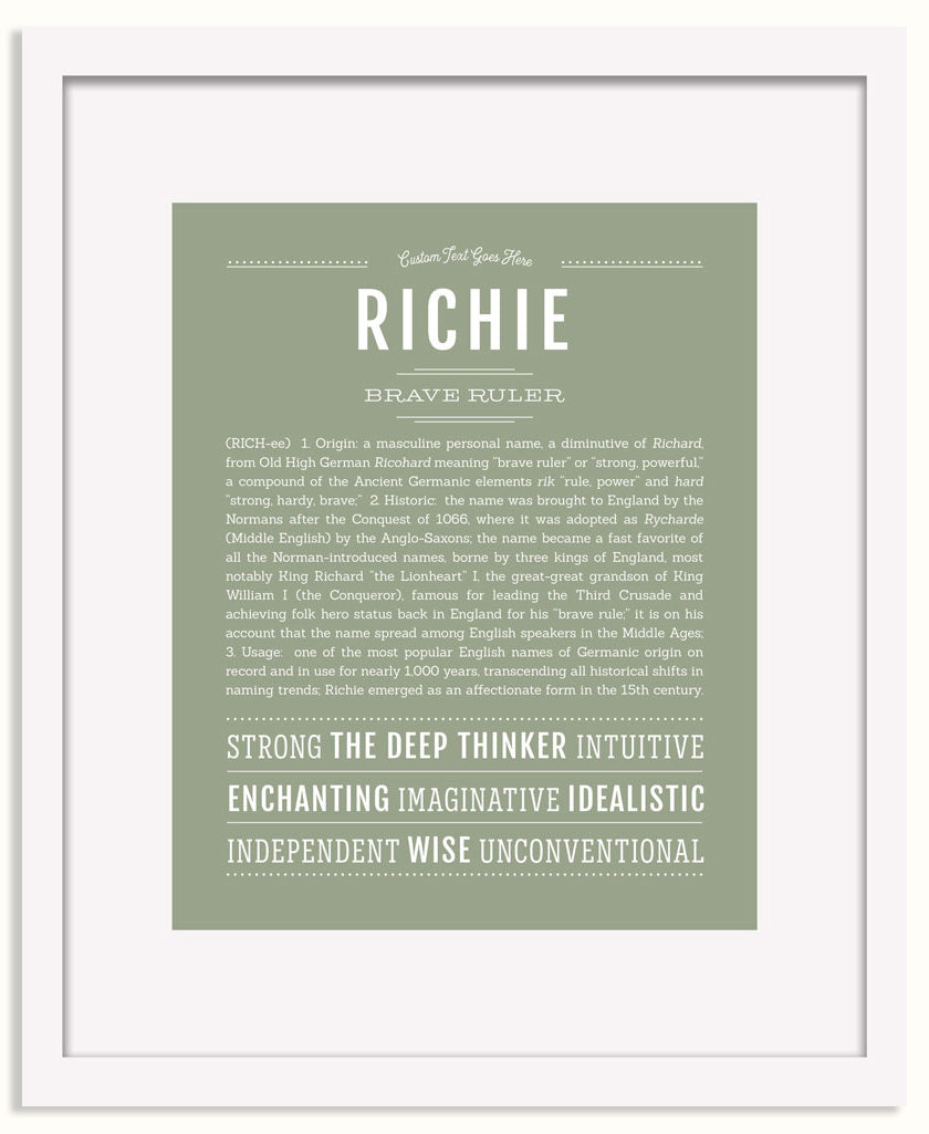 Frame Options | Sage | White Frame, Matted