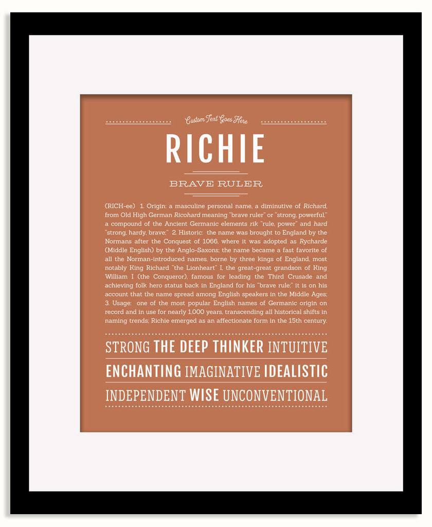 Frame Options | Terra Cotta | Black Frame, Matted