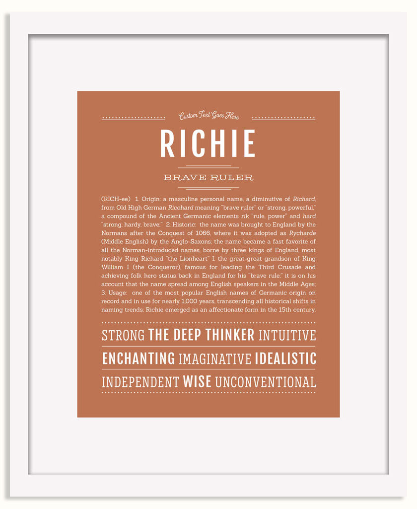 Frame Options | Terra Cotta | White Frame, Matted