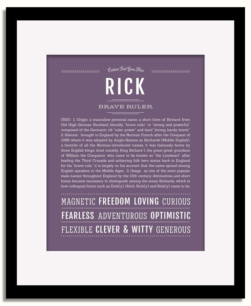 Frame Options | Deep Purple | Black Frame, Matted