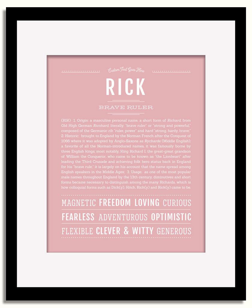 Frame Options | Dusty Rose | Black Frame, Matted