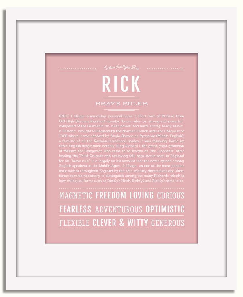 Frame Options | Dusty Rose | White Frame, Matted