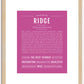 Ridge | Name Art Print