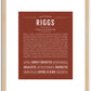 Riggs | Name Art Print