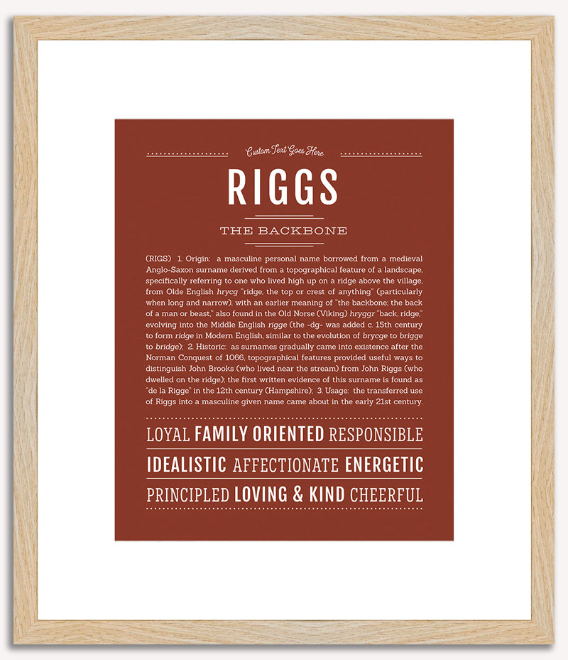 Riggs | Name Art Print