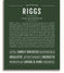 Riggs | Name Art Print – Name Stories