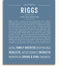 Riggs | Name Art Print – Name Stories