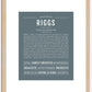 Riggs | Name Art Print