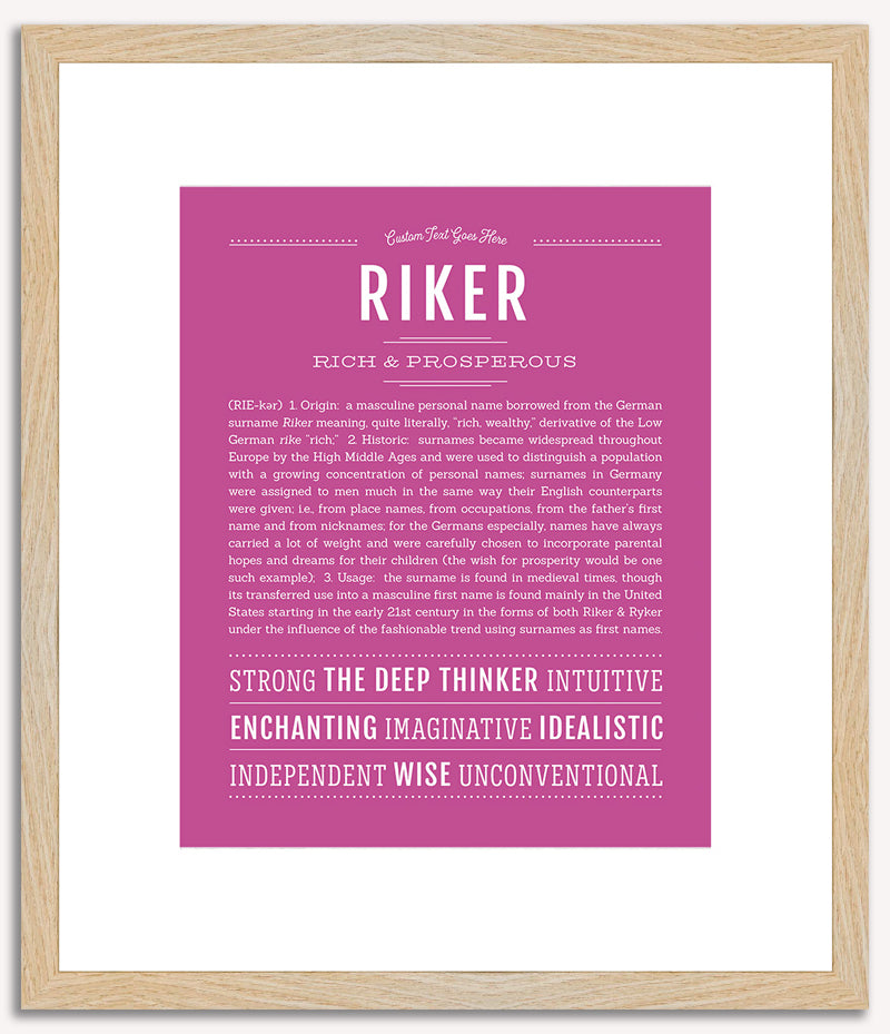 Riker | Name Art Print