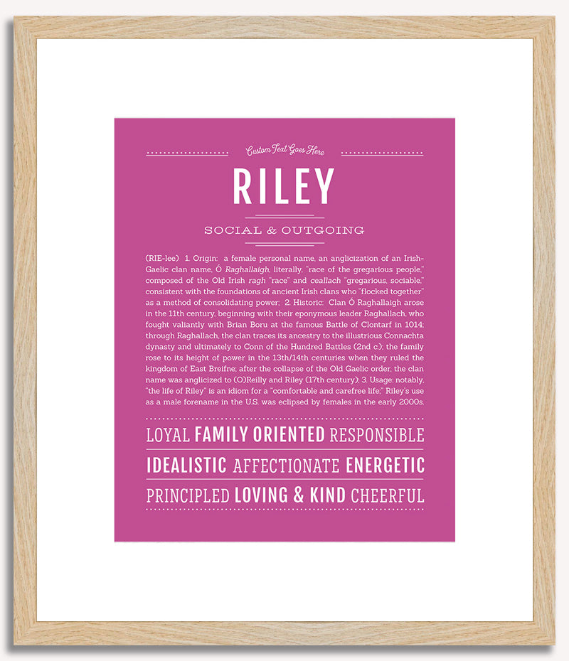 Riley (female) | Name Art Print