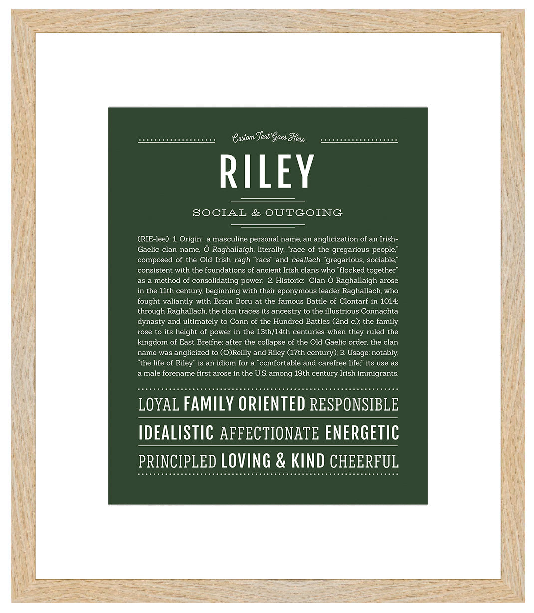 Riley (female) | Name Art Print