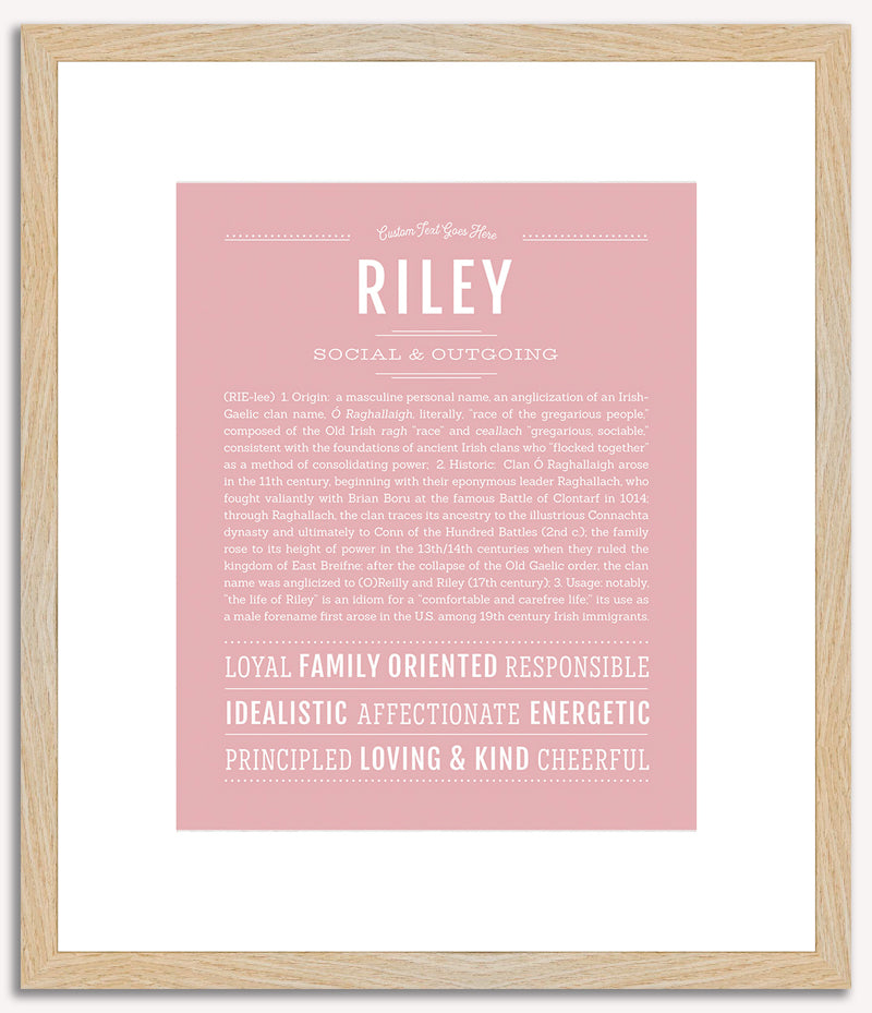 Riley (male) | Name Art Print