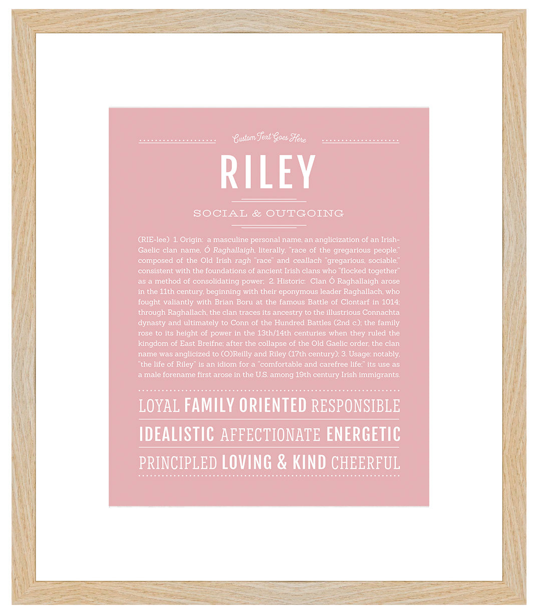 Riley (female) | Name Art Print