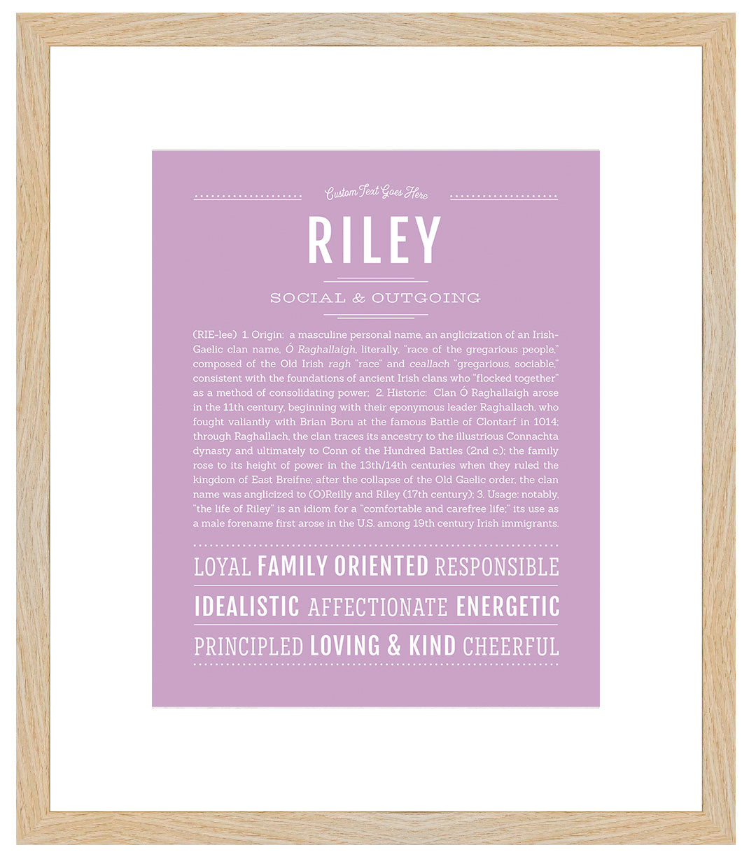 Riley (female) | Name Art Print