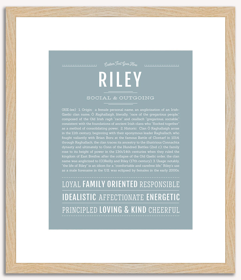 Riley (female) | Name Art Print