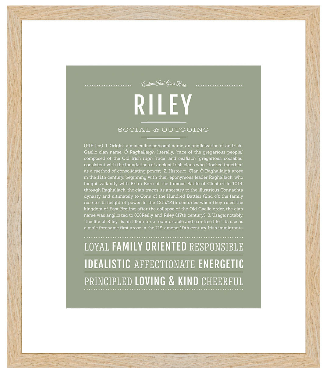 Riley (female) | Name Art Print