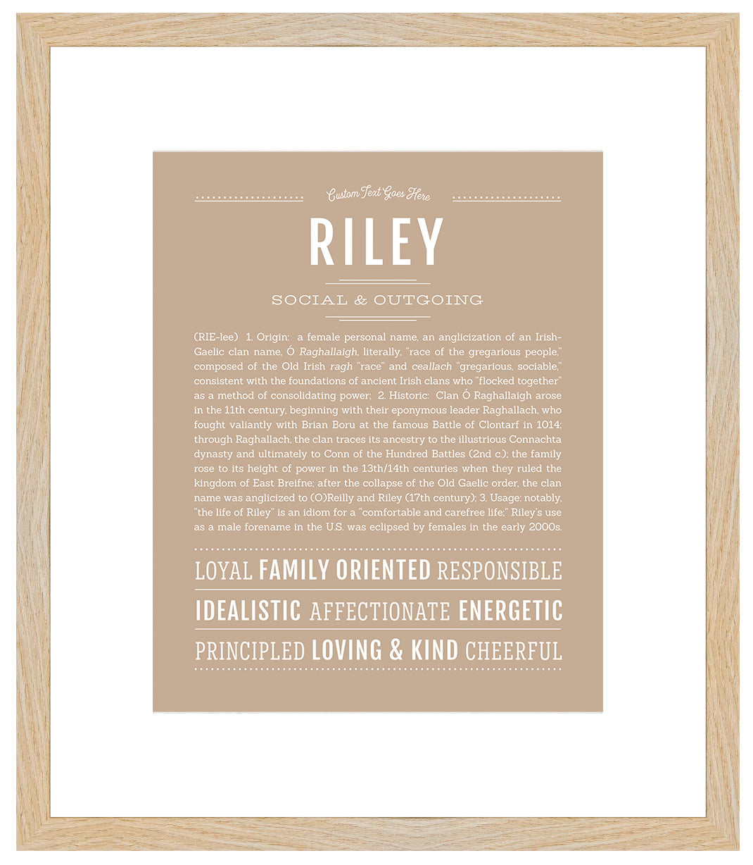 Riley (female) | Name Art Print