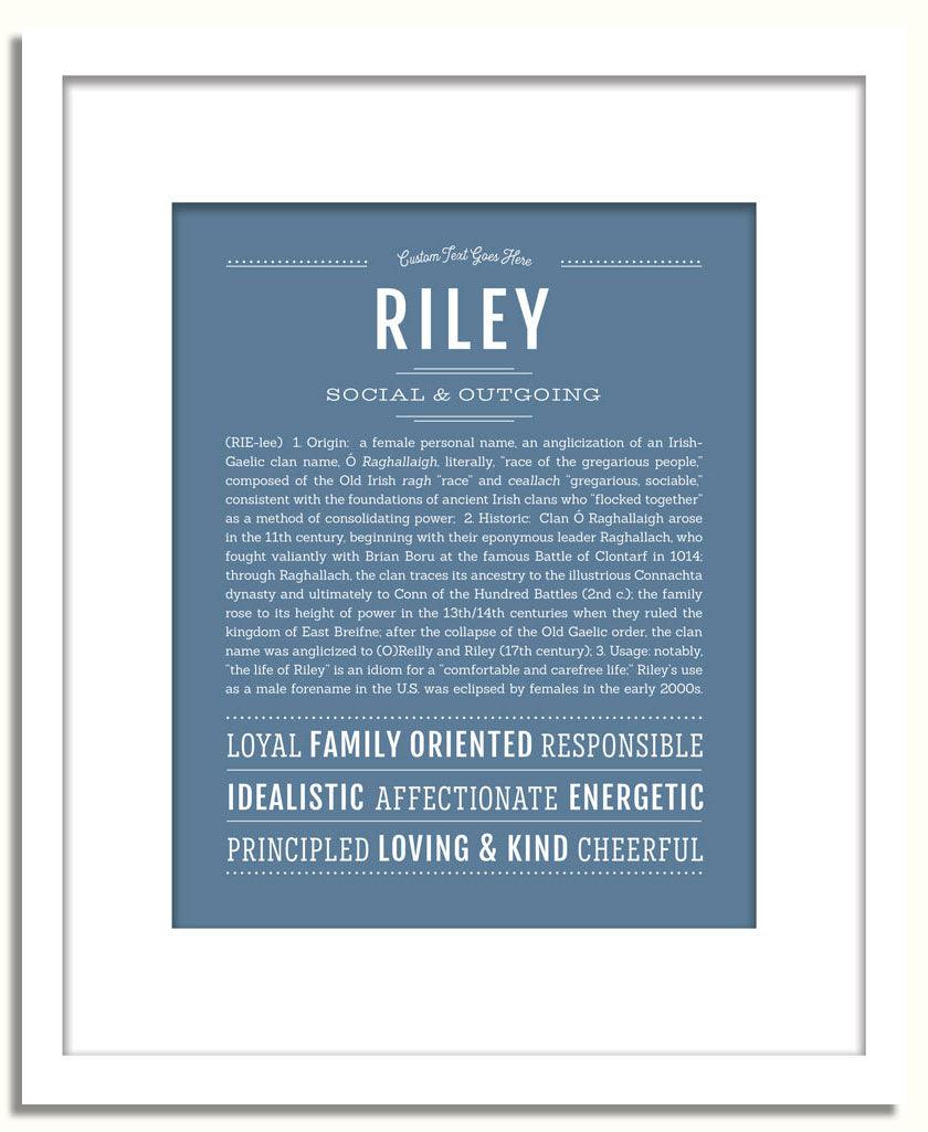 Riley (female) | Name Art Print – Name Stories