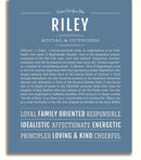 Riley (female) | Name Art Print – Name Stories