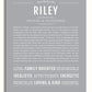 Riley Personalized Name Meaning Art Prints – Name Stories