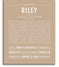 Riley Personalized Name Meaning Art Prints – Name Stories