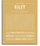 Riley Personalized Name Meaning Art Prints – Name Stories