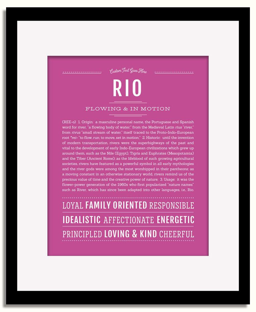 Frame Options | Dark Pink | Black Frame, Matted