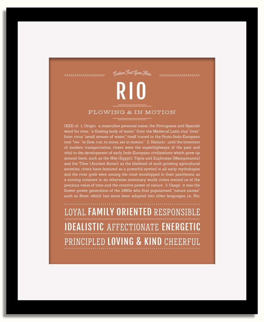 Frame Options | Terra Cotta | Black Frame, Matted