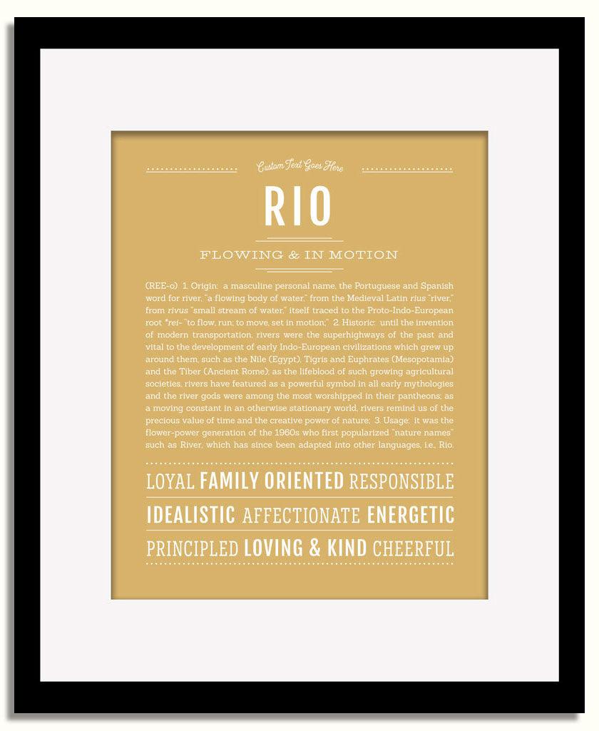 Frame Options | Matte Gold | Black Frame, Matted