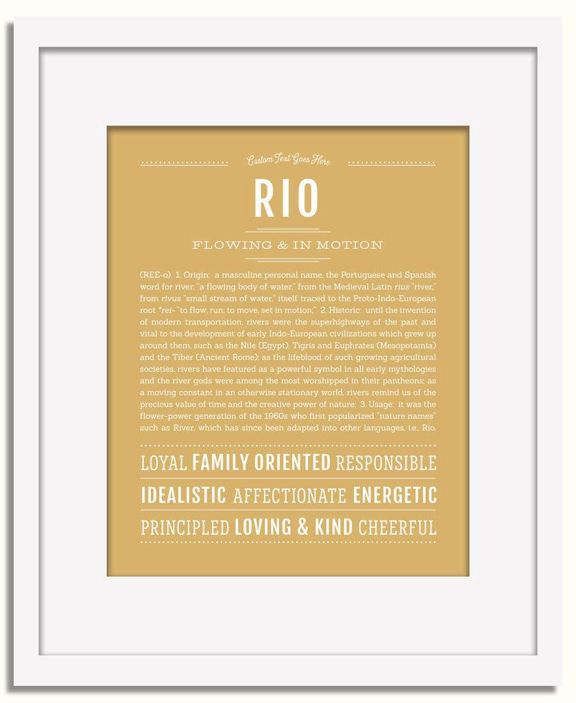 Frame Options | Matte Gold | White Frame, Matted