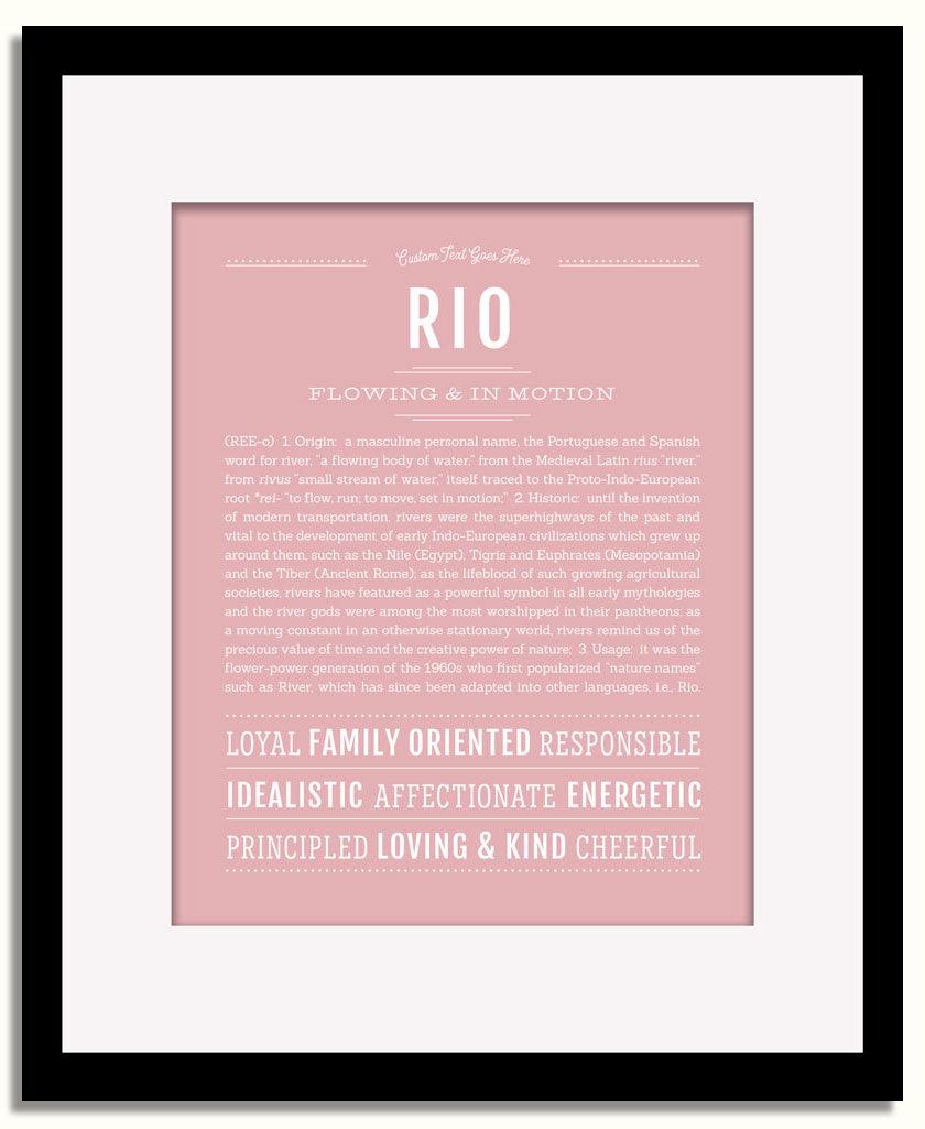 Frame Options | Dusty Rose | Black Frame, Matted