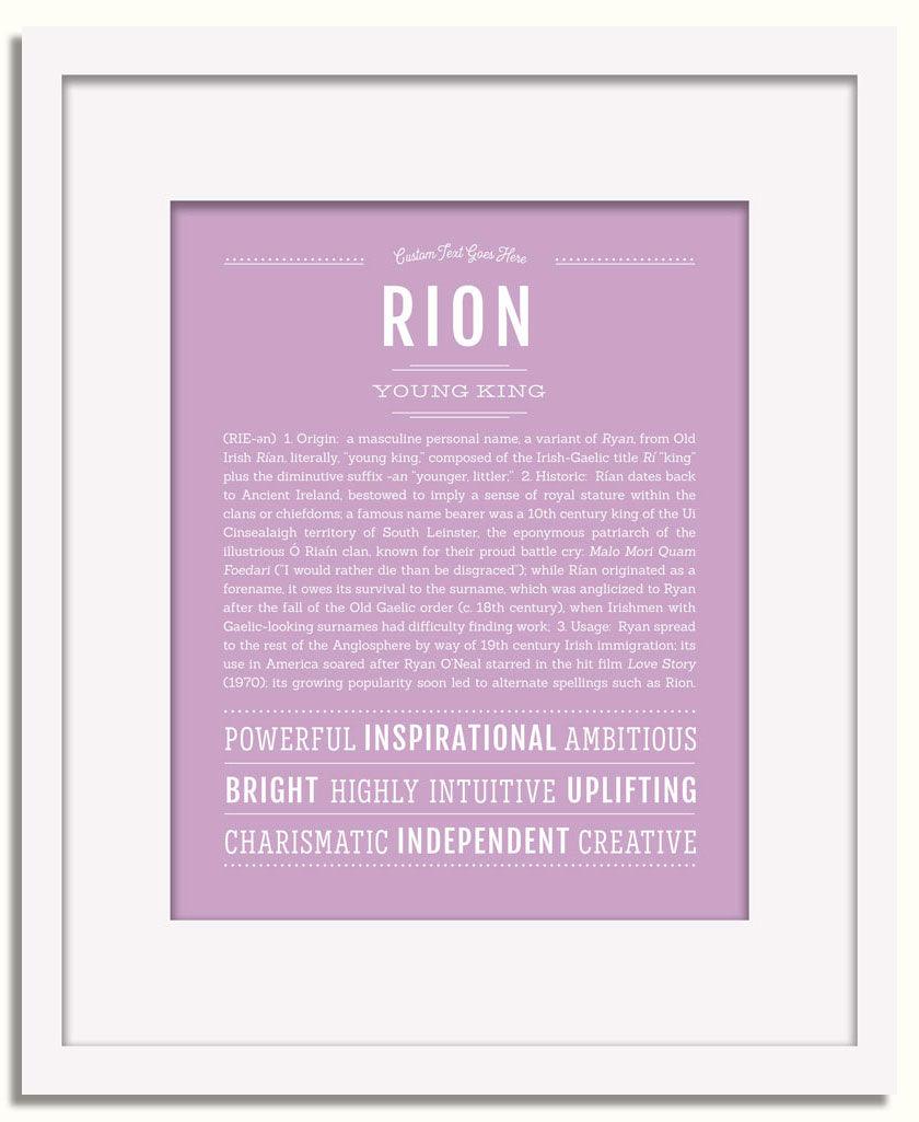 Frame Options | Lilac | White Frame, Matted