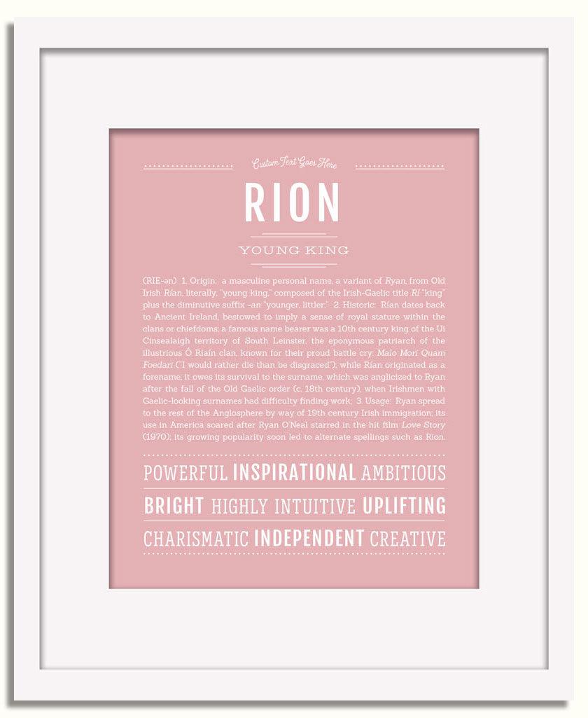 Frame Options | Dusty Rose | White Frame, Matted