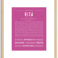 Rita | Name Art Print