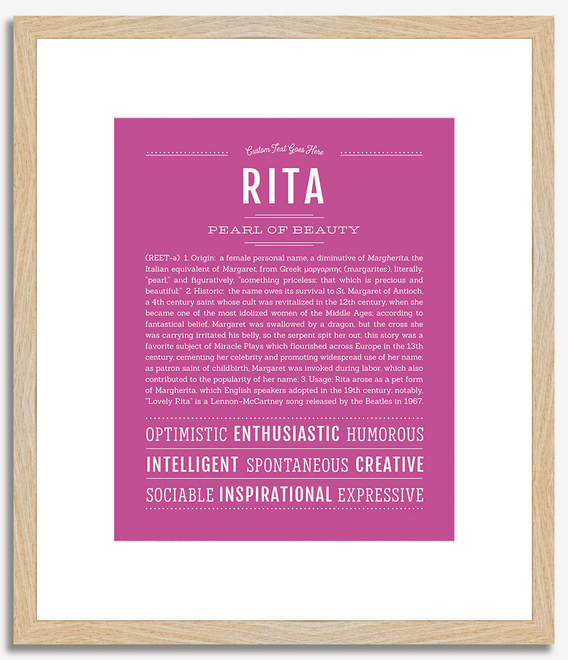 Rita | Name Art Print