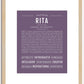 Rita | Name Art Print