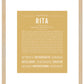 Rita | Name Art Print