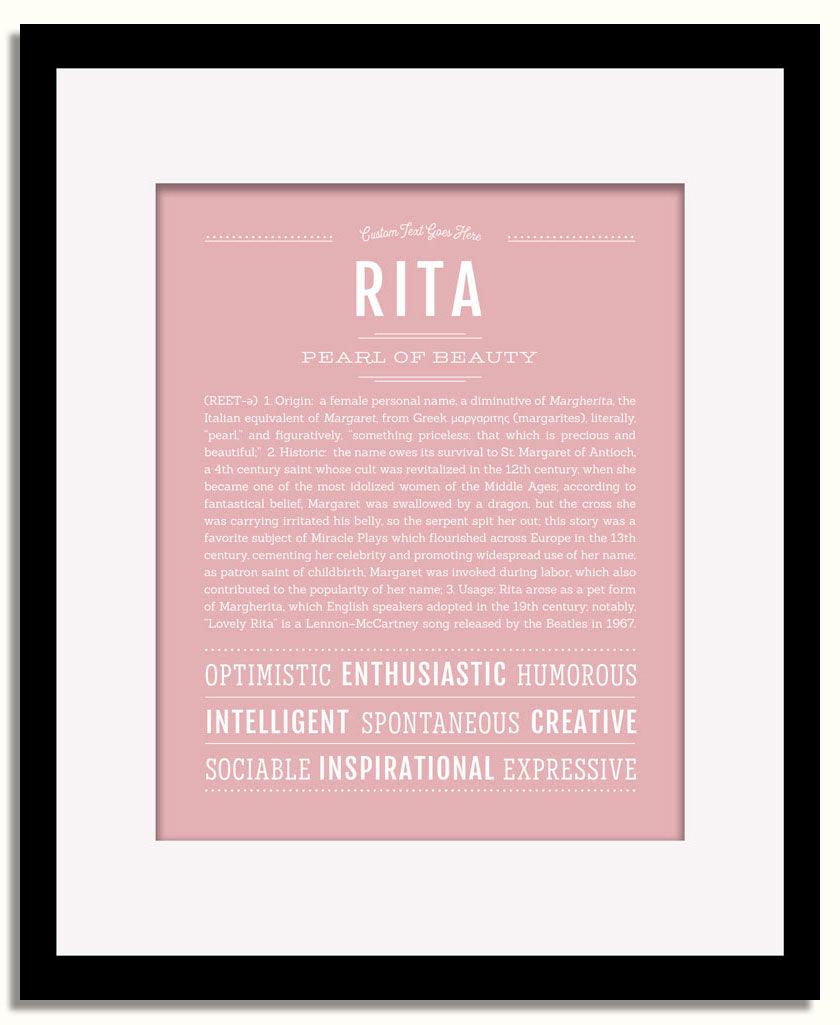 Frame Options | Dusty Rose | Black Frame, Matted