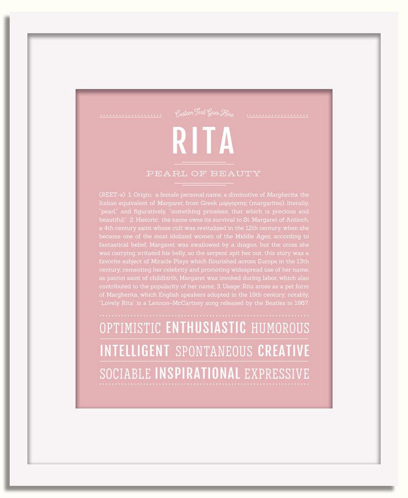 Frame Options | Dusty Rose | White Frame, Matted