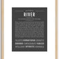 River (female) | Name Art Print