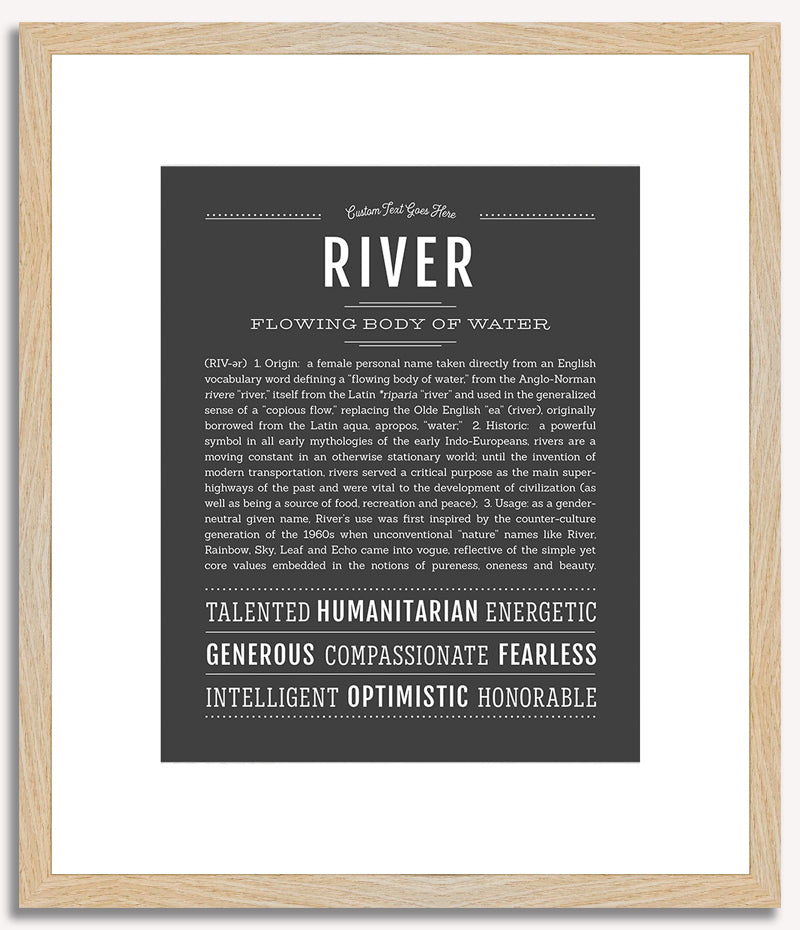 River (male) | Name Art Print