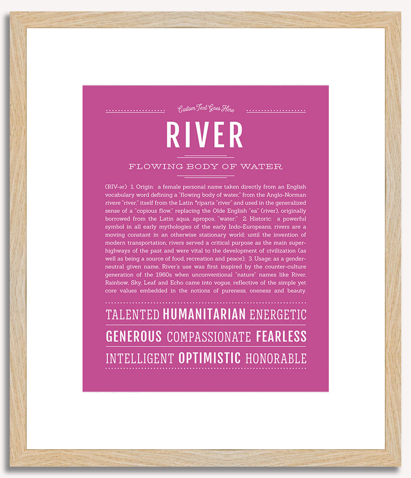 River (female) | Name Art Print