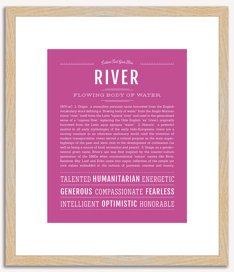 River (male) | Name Art Print