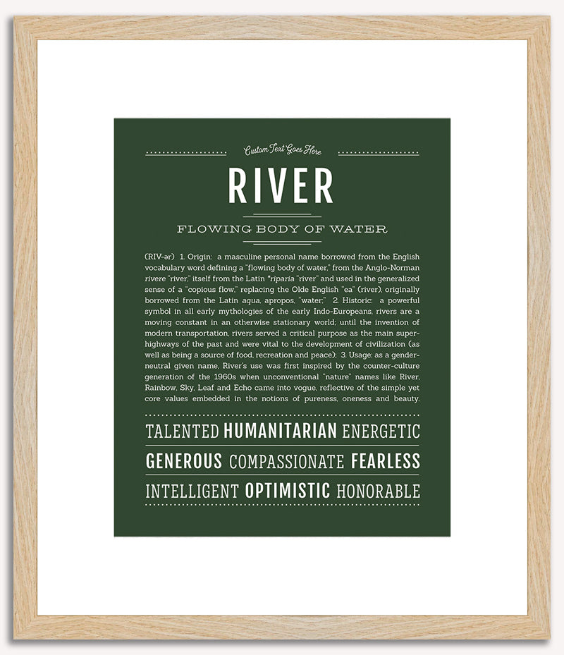 River (male) | Name Art Print