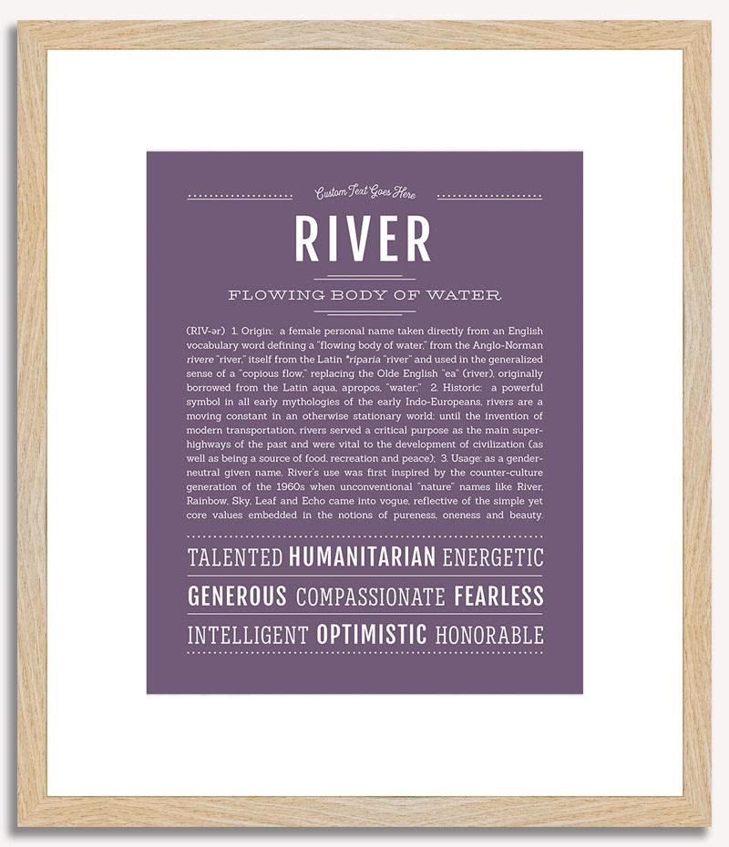 River (female) | Name Art Print