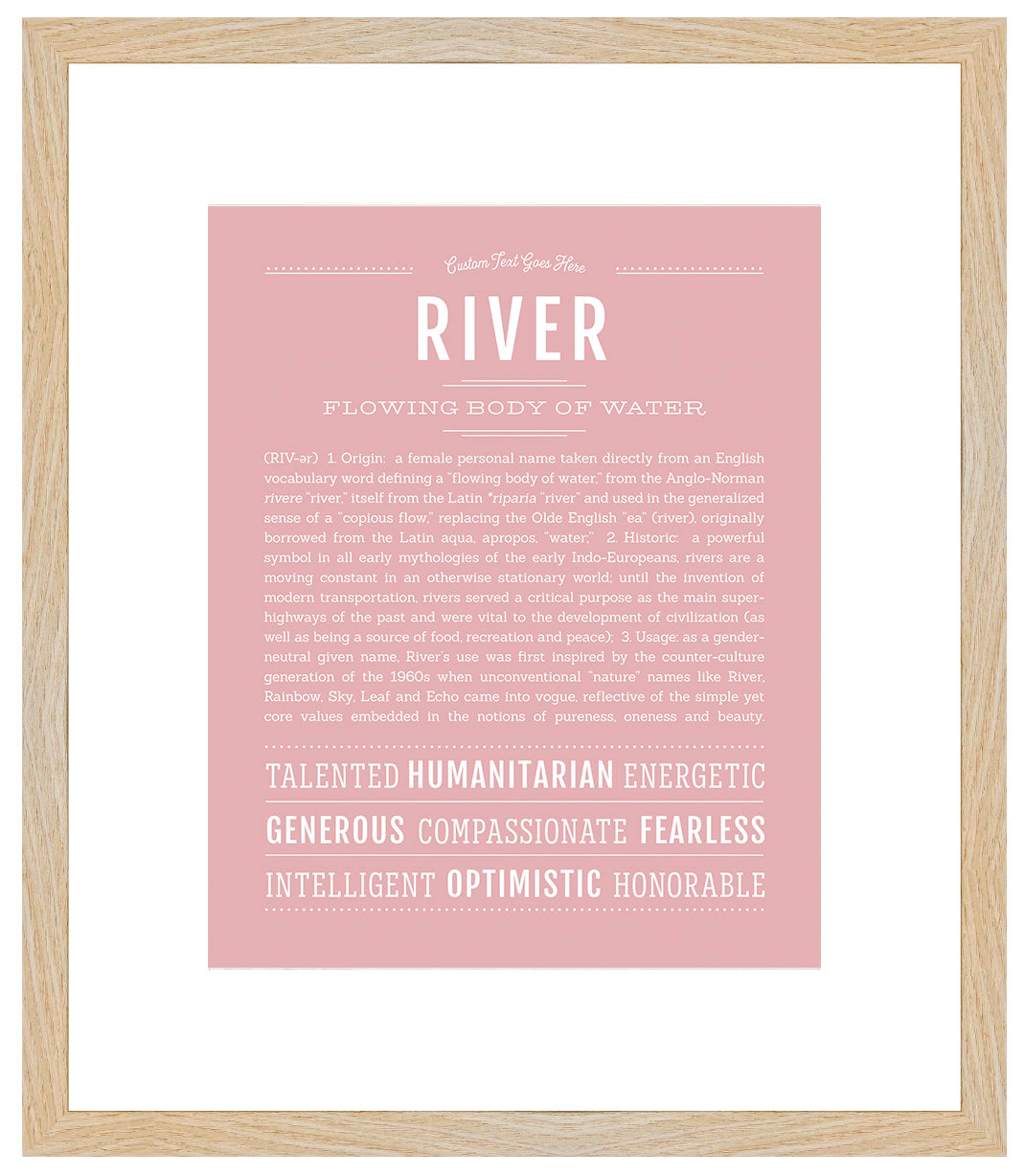 River (female) | Name Art Print