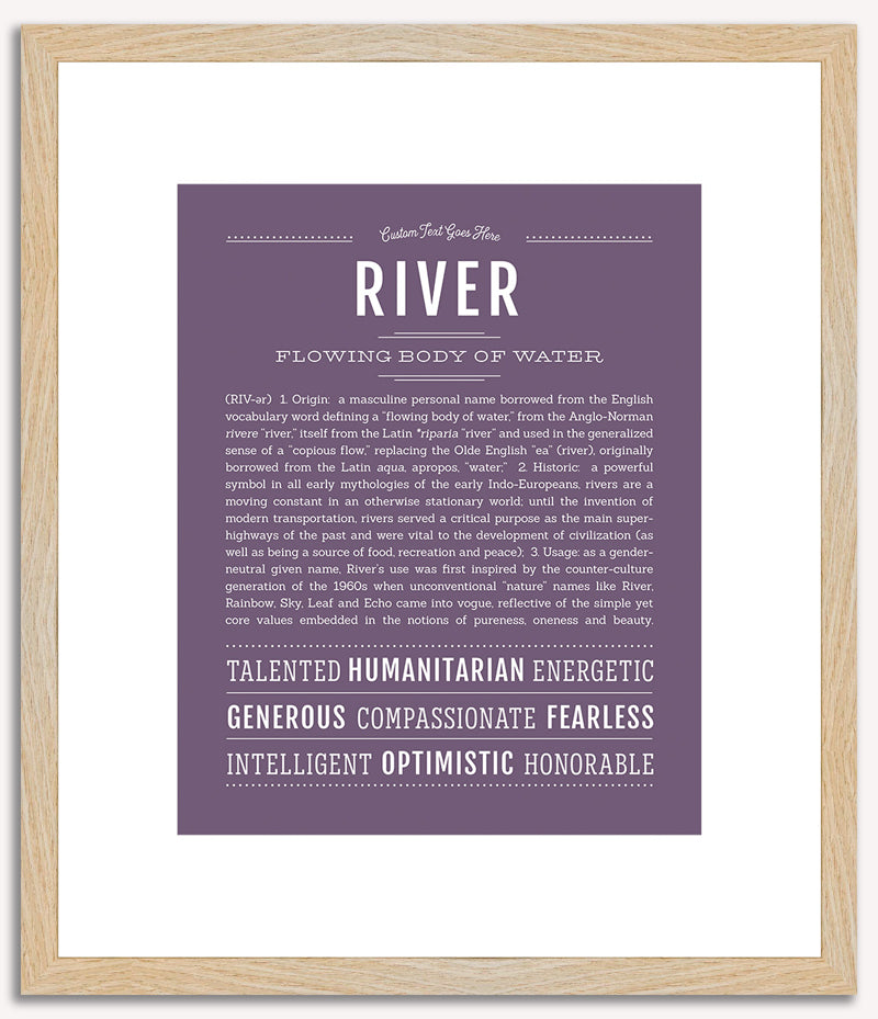 River (male) | Name Art Print