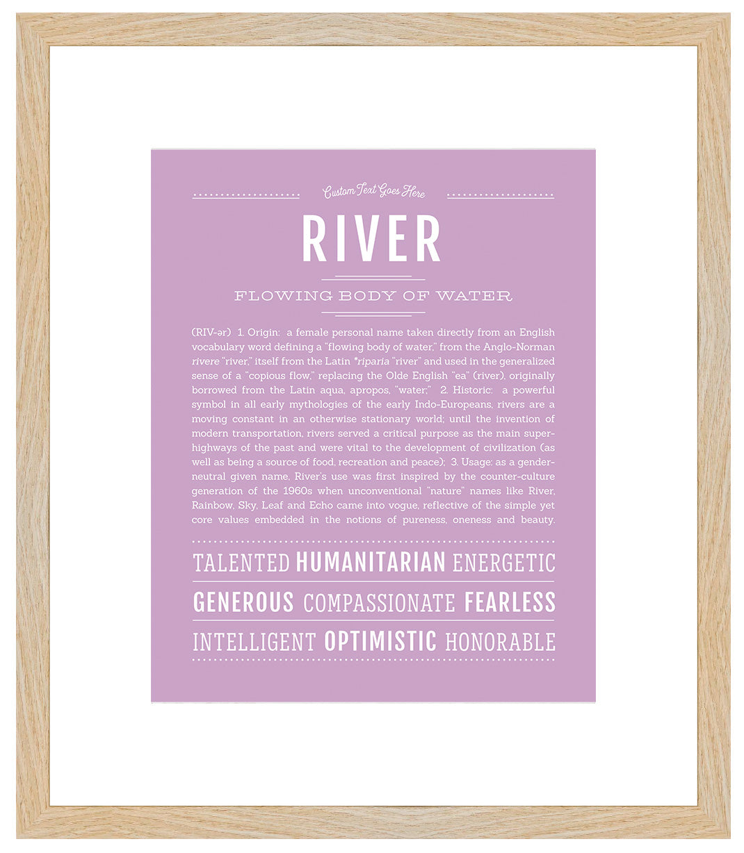 River (female) | Name Art Print