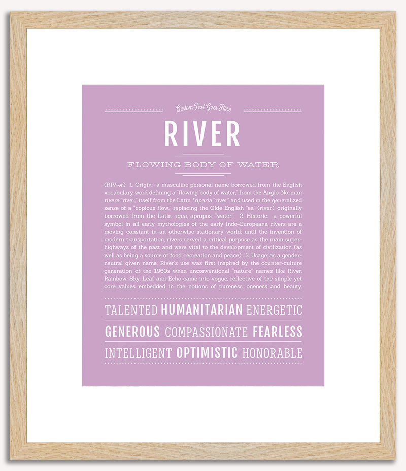 River (male) | Name Art Print